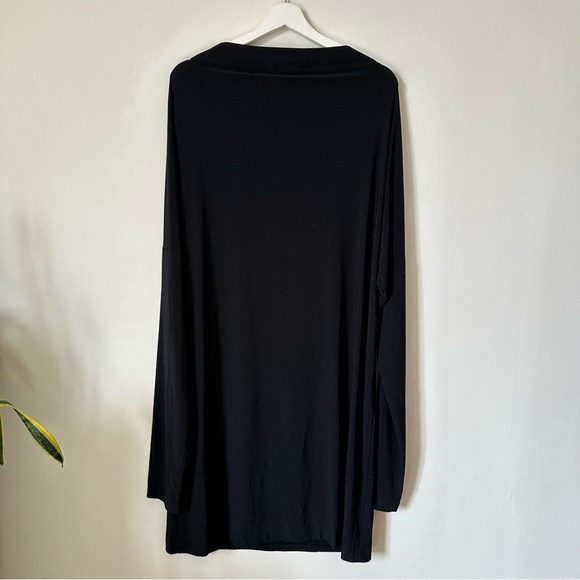 NWT Norma Kamali All In One Black Stretch Dress Convertible Long Sleeve Size XL - Picture 4 of 8